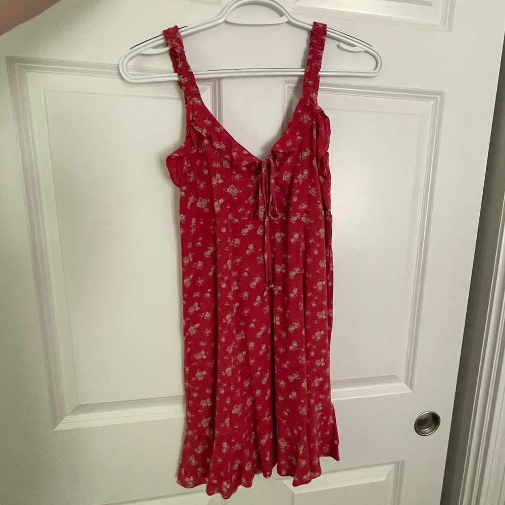 American Eagle red floral dress